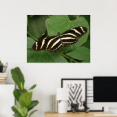 Zebra Langwerpvlinderdruk Poster (Thuiskantoor)