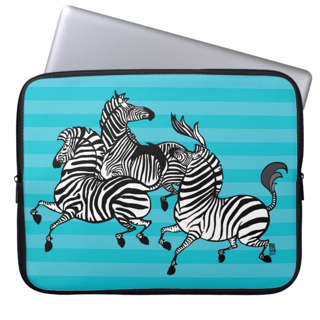 Zebra Laptop Hoesje Sleeve (Voorkant)