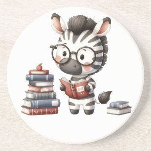 Zebra leesboeken. zandsteen onderzetter