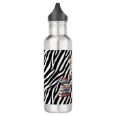 Zebra leest boeken. waterfles  (Links)