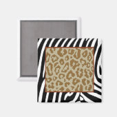 Zebra & Leopard imprimé à la mode Magnet (Recto/Verso)