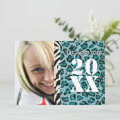 Zebra Leopard Print, Afstuderen aankondiging (Staand voorkant)