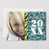 Zebra Leopard Print, Afstuderen aankondiging (Voorkant)