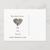 Zebra Liefde Bewaar de datum Aankondigingskaart (Achterkant)