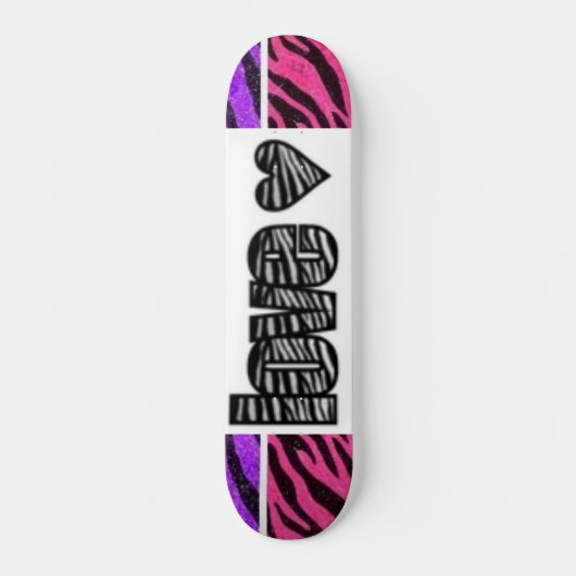 Zebra liefde skateboard (Voorkant)