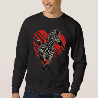 Zebra Liefdeshart voor Valentijnsdag op Zebra 4 Trui
