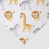 Zebra Lion en Giraffe Kute Baby Animals Tissuepapier (Detail)