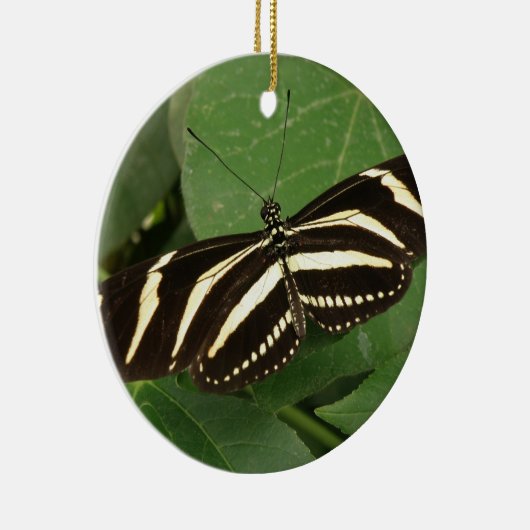 Zebra Longwing Butterfly Ornament (Rechts)