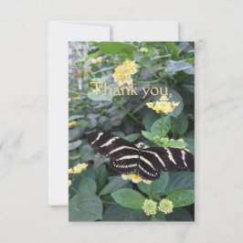 Zebra Longwing Thank You Card Bedankkaart
