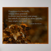 Zebra longwing vlinder op bloem poster (Voorkant)