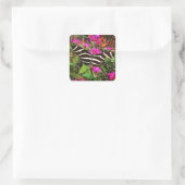 Zebra Longwing Vlinder Vierkante Sticker (Tas)