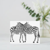 Zebra Love Briefkaart (Staand voorkant)