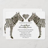 Zebra Love Faire-part de mariage (Devant / Derrière)