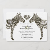 Zebra Love Faire-part de mariage (Devant)