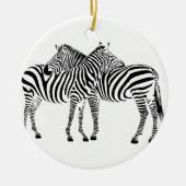 Zebra Love Keramisch Ornament (Voorkant)