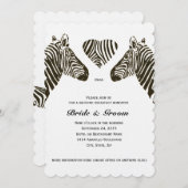 Zebra Love Mariage Breakfast Invitation (Devant / Derrière)