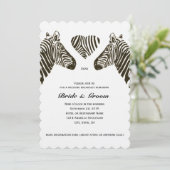Zebra Love Mariage Breakfast Invitation (Debout devant)