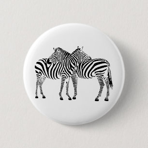 Zebra Love Ronde Button 5,7 Cm