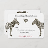 Zebra Love RSVP (Voorkant / Achterkant)