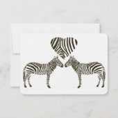 Zebra Love RSVP Kaartje (Achterkant)