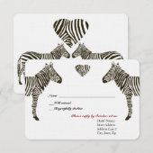 Zebra Love RSVP Kaartje (Voorkant / Achterkant)