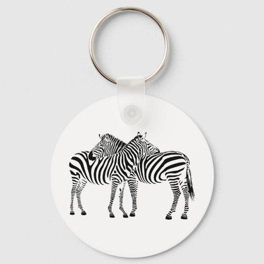Zebra Love Sleutelhanger (Voorkant)