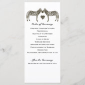Zebra Love Wedding Programme (Dos)