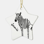 Zebra Lovers Gifts Keramisch Ornament (Links)