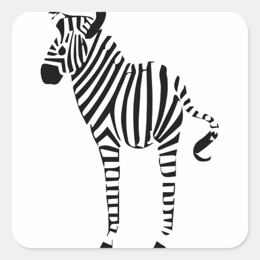 Zebra Lovers Gifts Vierkante Sticker (Voorkant)