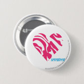 Zebra Magenta 2 Ronde Button 5,7 Cm (Voorkant /achterkant)