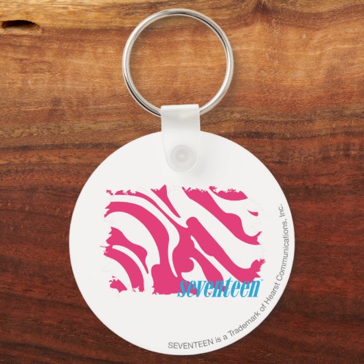 Zebra Magenta 3 Sleutelhanger (Voorkant)