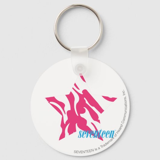 Zebra Magenta 4 Sleutelhanger (Voorkant)