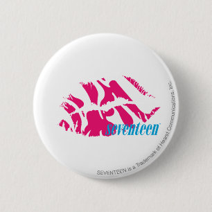 Zebra Magenta Ronde Button 5,7 Cm