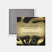 Zebra Magnet Animal Gold Black Frame (Recto/Verso)