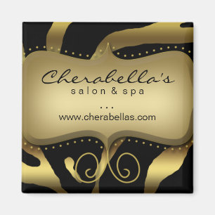 Zebra Magnet Animal Gold Black Frame