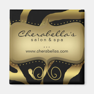 Zebra Magnet Animal Gold Black Frame