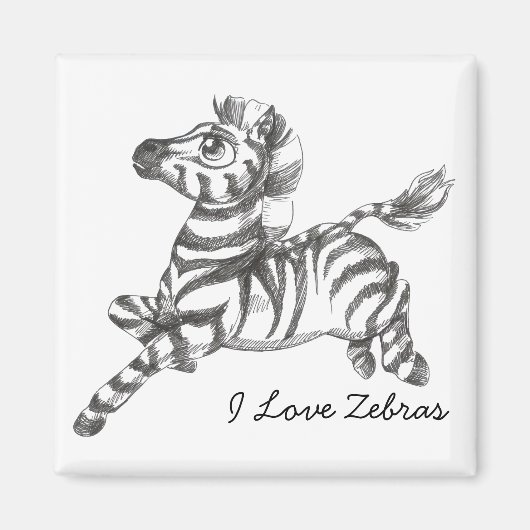 Zebra Magnet Magneet (Voorkant)