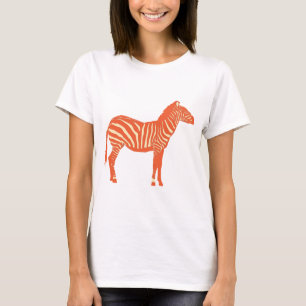 Zebra - Mandarijn en licht sinaasappel T-shirt