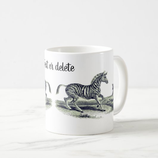 Zebra Mare en Foal Art Koffiemok (Voorkant rechts)