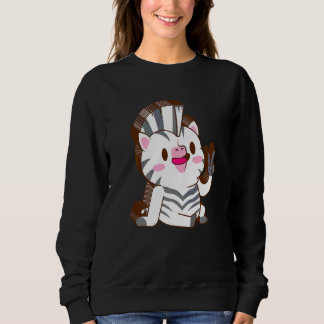 Zebra Meerdere Lagen Vrede Ontspannen Schattig Est Trui