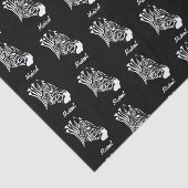 Zebra met gedraaide witte strepen Silhouette Tissuepapier (Detail)