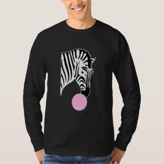Zebra met kauwgom t-shirt
