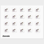 zebra met lint groot.png ronde sticker (Vel)