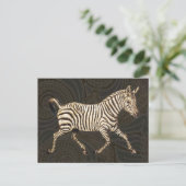  zebra met paisleyontwerp briefkaart (Staand voorkant)