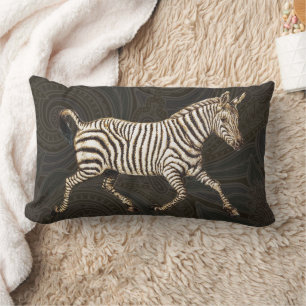 zebra met paisleyontwerp kussen