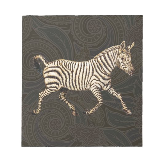  zebra met paisleyontwerp notitieblok (Voorkant)