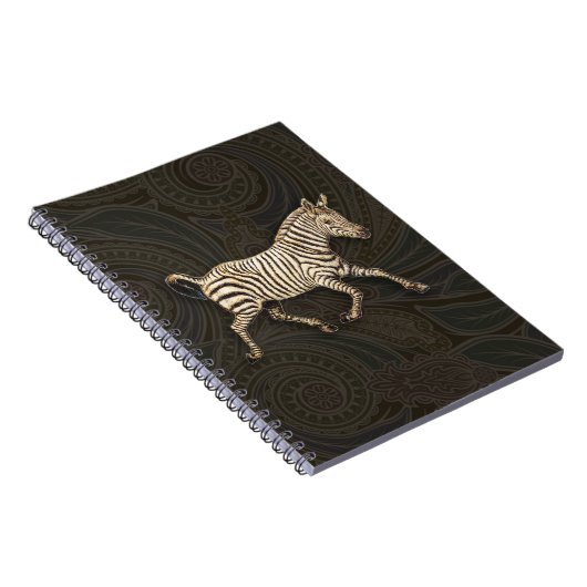  zebra met paisleyontwerp notitieboek (Rechterzijde)