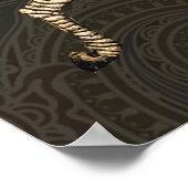  zebra met paisleyontwerp poster (Hoek)