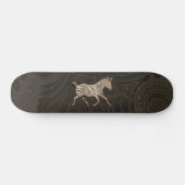 zebra met paisleyontwerp skateboard (Horizontaal)