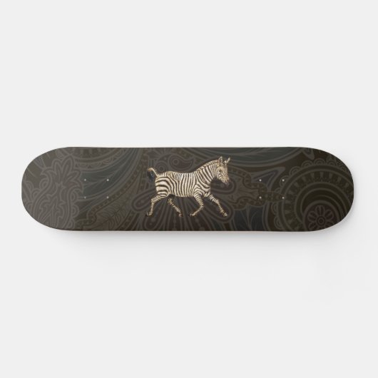 zebra met paisleyontwerp skateboard (Horizontaal)